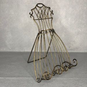 Metal dress form book holder